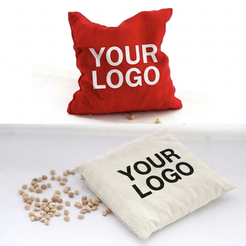 	Kirschkernkissen mit Logo bedrucken | Nachhaltige Wärmekissen Werbeartikel - 1aWerbeartikel.com 